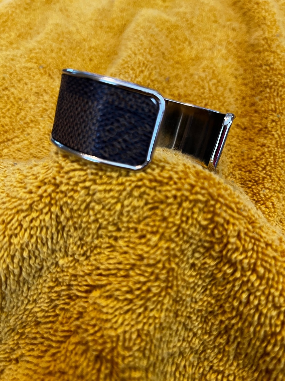 Repurposed Textured Cuff Bracelet - Unbranded
